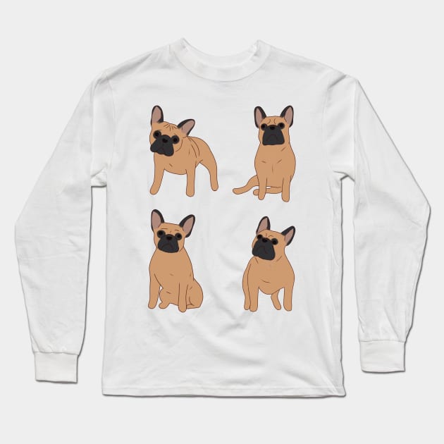 French Bulldog pack Long Sleeve T-Shirt by Mayarart